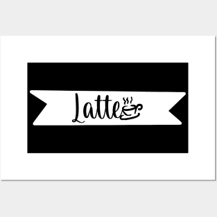 Latte - Retro Vintage Coffee Typography - Gift Idea for Coffee Lovers and Caffeine Addicts Posters and Art